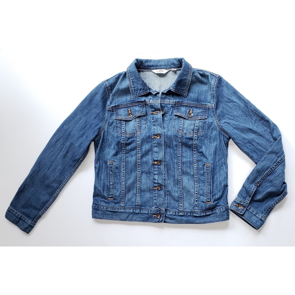 L.L. Bean Denim Button Front Jacket